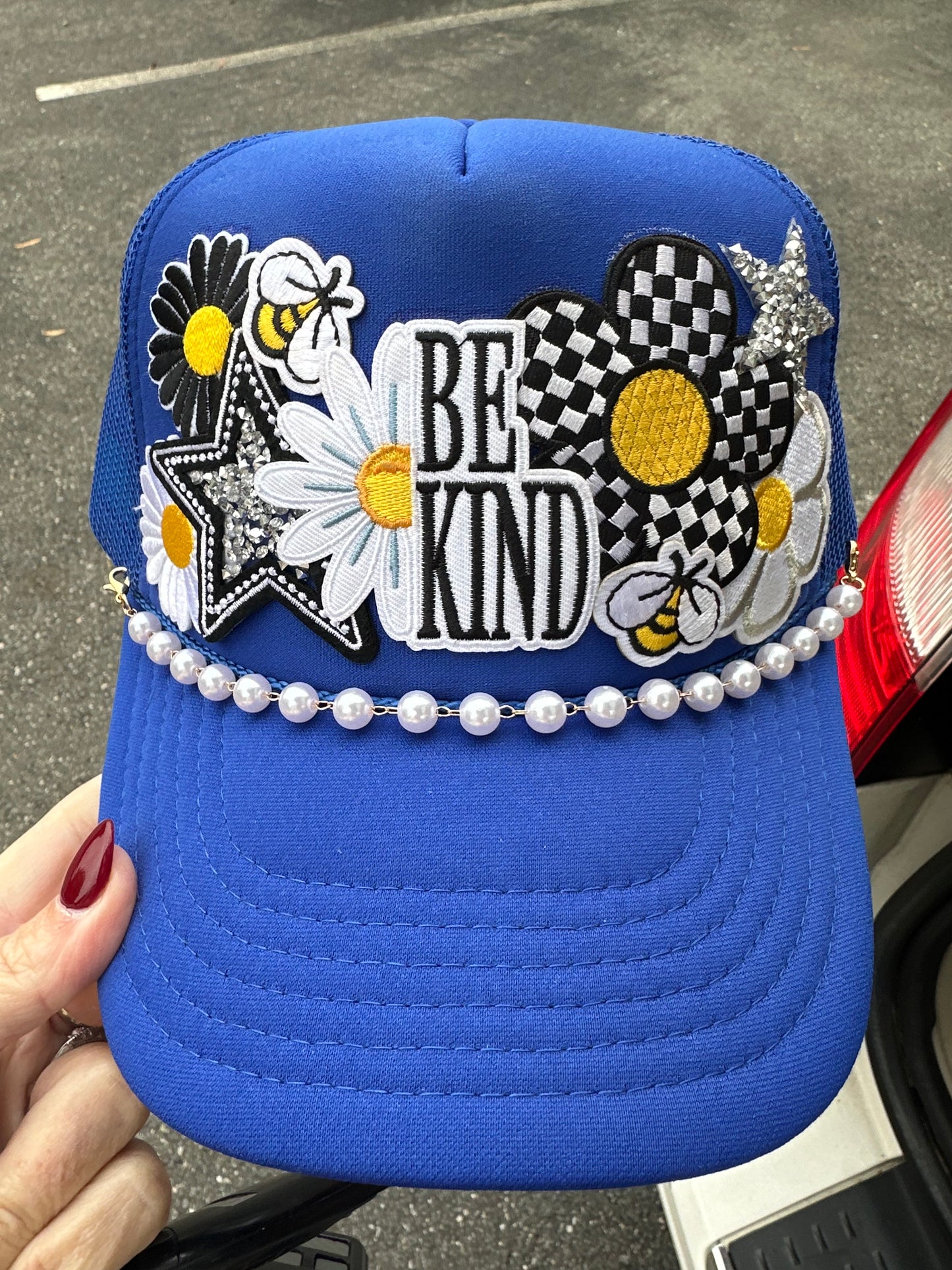 BLUE "Be Kind" Embroidered Trucker Hat